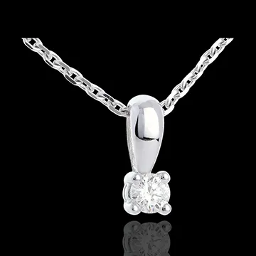 Hanger 18 karaat witgoud Diamant ram - 0.2 karaat