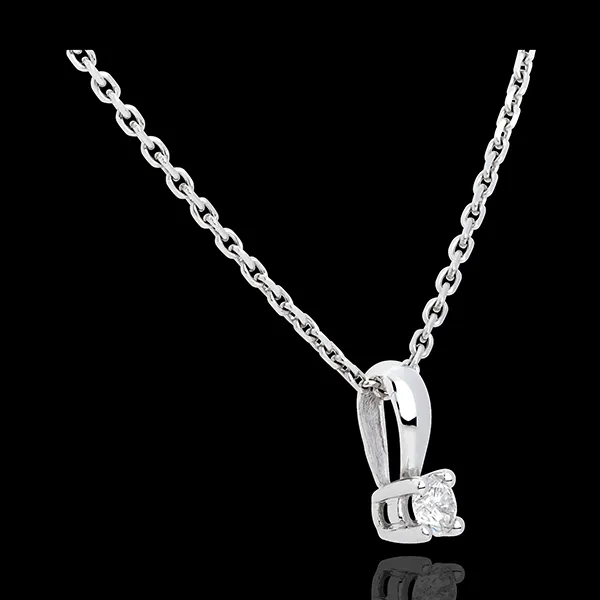 Hanger 18 karaat witgoud Diamant ram - 0.2 karaat