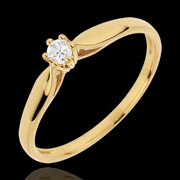 Ring Riet 6 Diamanten pootjes - 0.07 karaat - 18 karaat geelgoud