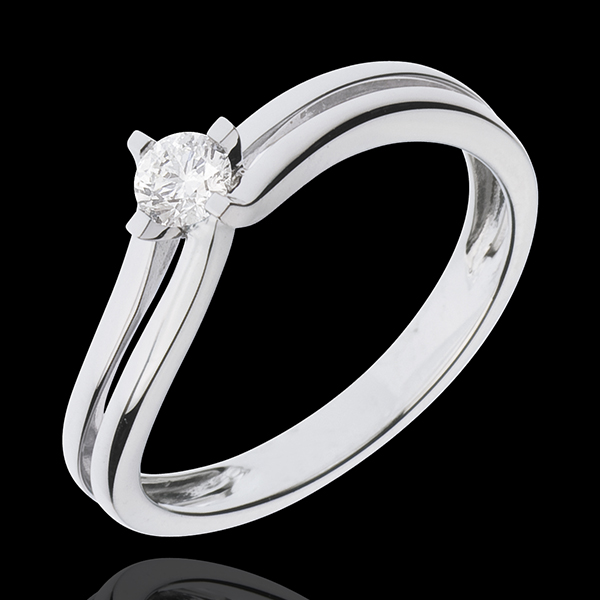 Solitaire Dhalia - 18 karaat witgoud 