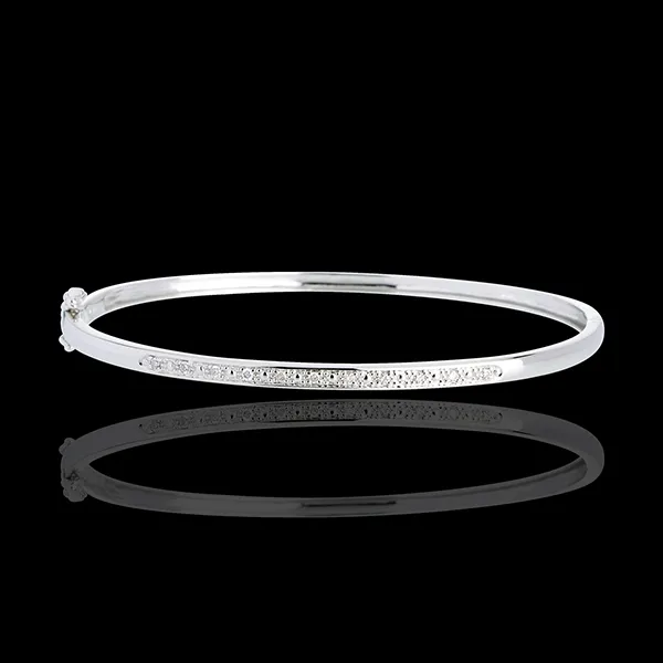 Brăţară fixă din aur alb de 18K Diorama baretă diamante - 11 diamante