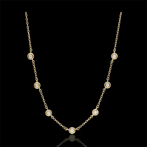 Colier cu diamant Caliste- aur galben de 9K