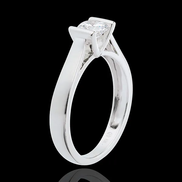 Solitaire Caldeiră aur alb de 18K (TGM) - 0.52 carate