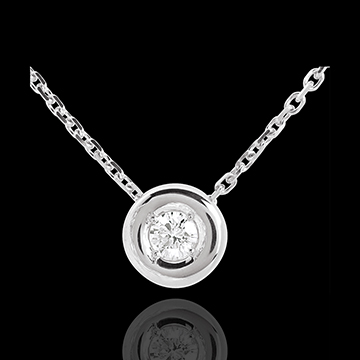 Colier Caliciu aur alb de 18K