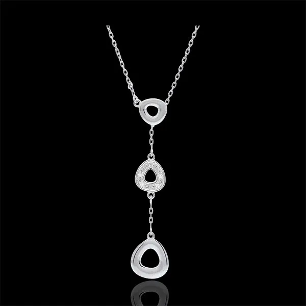 Halsketting 9 karaat witgoud Ogiva