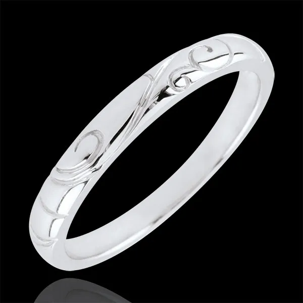 Trouwring Triba - 9 karaat witgoud