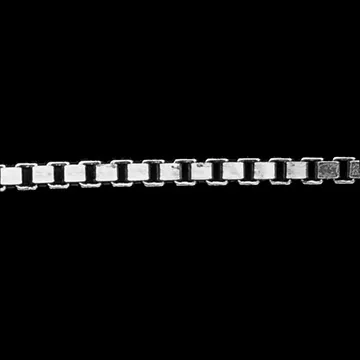 Venetiaanse ketting witgoud 45 cm - 9 karaat goud