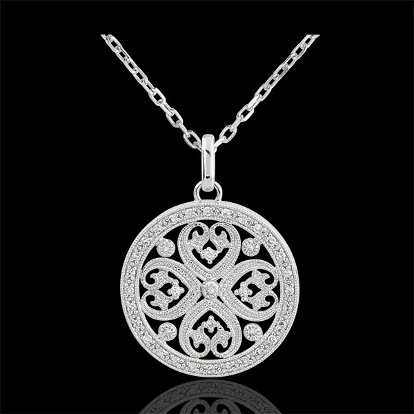Hanger Subliem Tahia - 37 Diamanten - 9 karaat witgoud