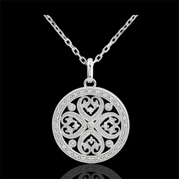 Hanger Subliem Tahia - 37 Diamanten - 9 karaat witgoud