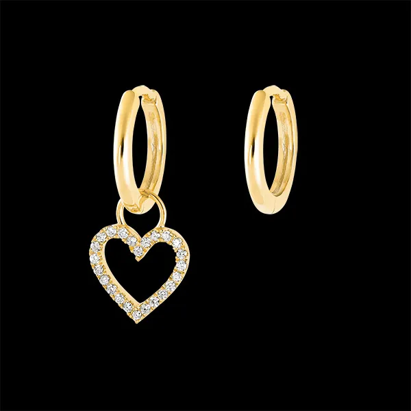 A pair of Mix earrings in 9 carat yellow gold