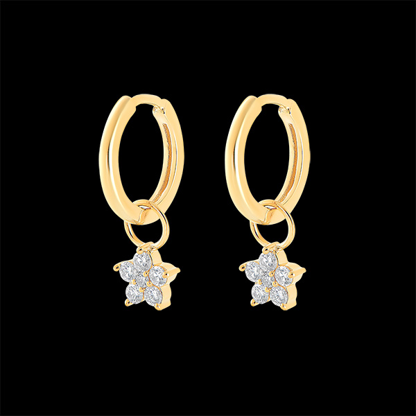 Une paire de boucle d'oreille Mix en or jaune 9 carats
