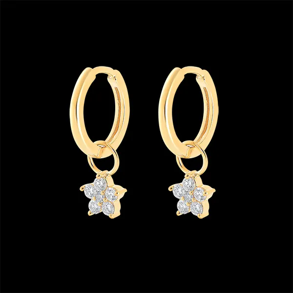 Une paire de boucle d'oreille Mix en or jaune 9 carats