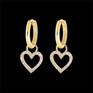 Une paire de boucle d'oreille Mix en or jaune 9 carats