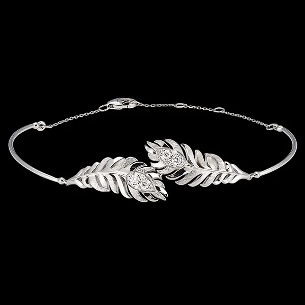 Bracelet Panache - Signature - or blanc 18 carats et diamants synthétiques