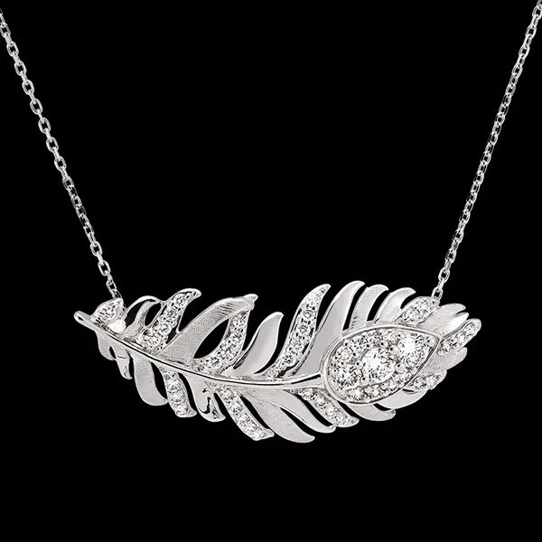 Collana Panache - Signature - Oro bianco 18 carati e diamanti sintetici