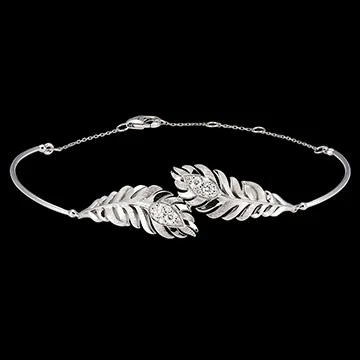 Bracciale Panache - Signature - Oro bianco 18 carati e diamanti sintetici