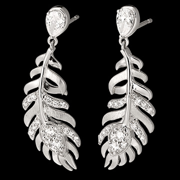 Panache Earrings - Infante - White gold 18 carats and synthetic diamonds