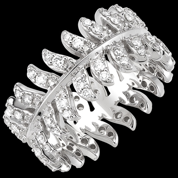 Panache Ring - Révérence - White gold 9 carats and synthetic diamonds