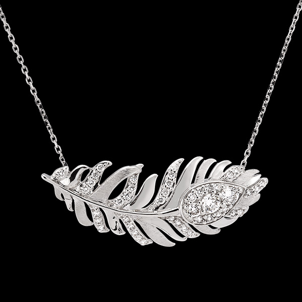 Ketting Panache - Signature - Witgoud 18 karaat en synthetische diamanten