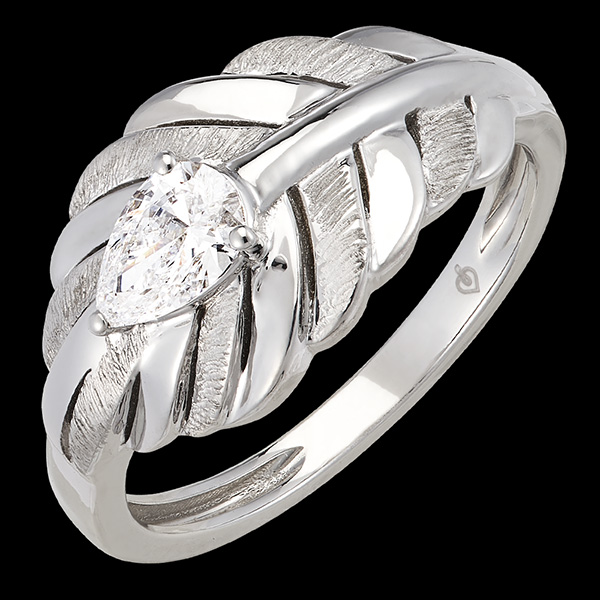Panache Ring - Altesse - Weißgold 9 Karat und synthetischer Diamant