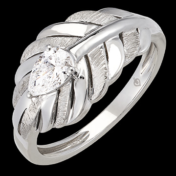 Ring Panache - Altesse - Witgoud 9 karaat en synthetische diamant