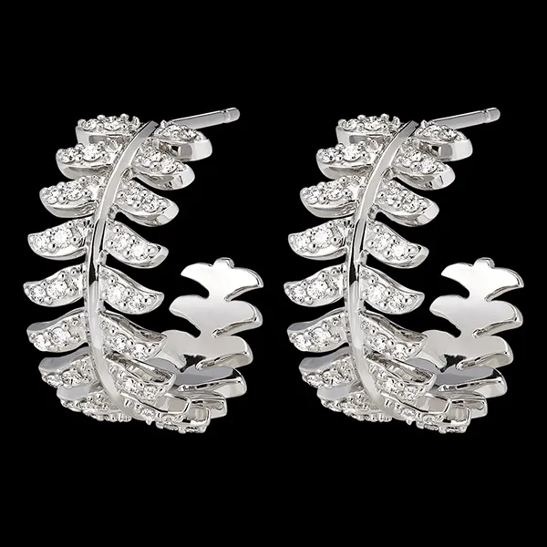 Panache Creolen - Révérence - Weißgold 9 Karat und synthetische Diamanten