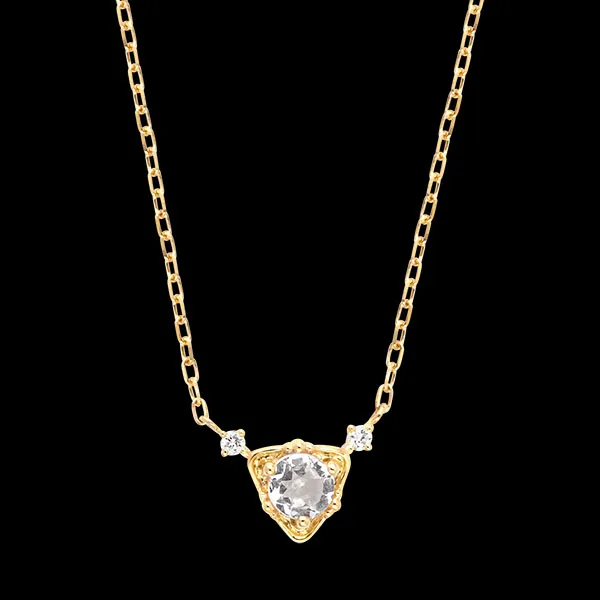 Maelis Halskette – 9-karätiges Gelbgold und synthetische Diamanten