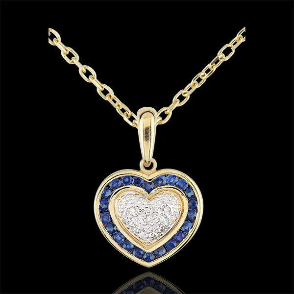Hanger Marquise Hart - 9 karaat witgoud en geelgoud