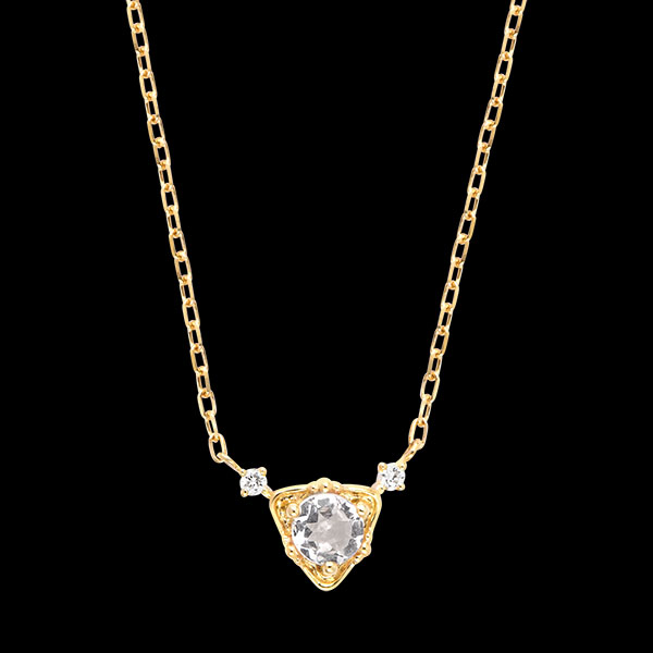 Maelis Ketting – 9 karaat Geelgoud en Synthetische Diamanten