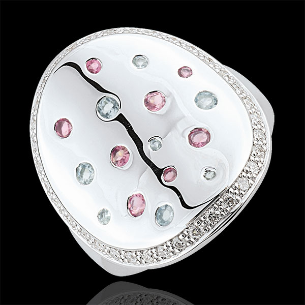 Anillo Misterioso - Plata, diamantes y piedras finas