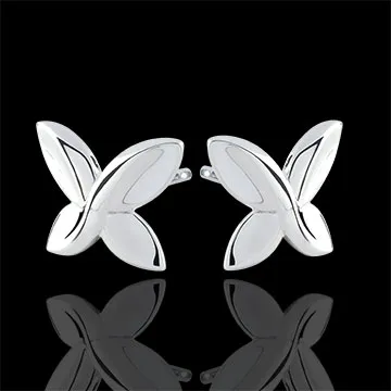 Pendientes Mariposa Origami - oro blanco 9 quilates