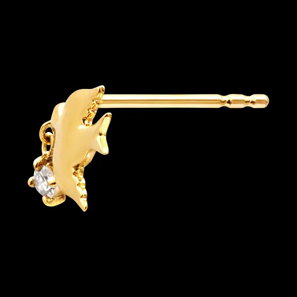 Pendientes Hiria – Oro amarillo de 9 quilates y diamantes sintéticos