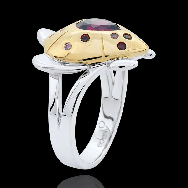 Anello Passeggiata Immaginaria - Tartaruga d'Amore - Argento - Pietre dure.