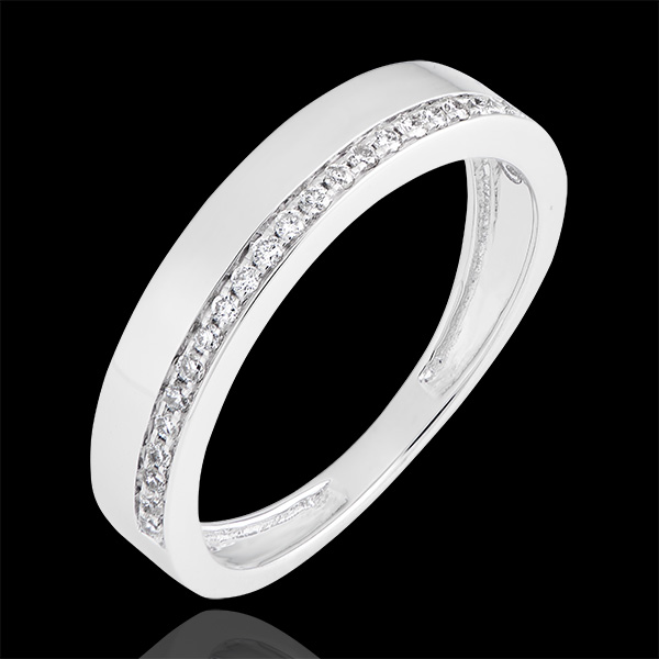 Passion Ring - variation - 9K white gold and diamonds