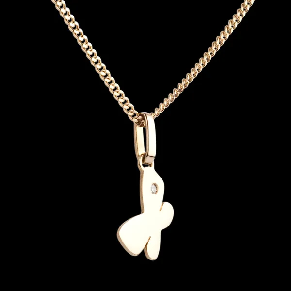Mon petit papillon - grand modèle - or jaune 18 carats