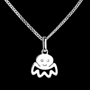 Poulpy - petit modèle - or blanc 18 carats