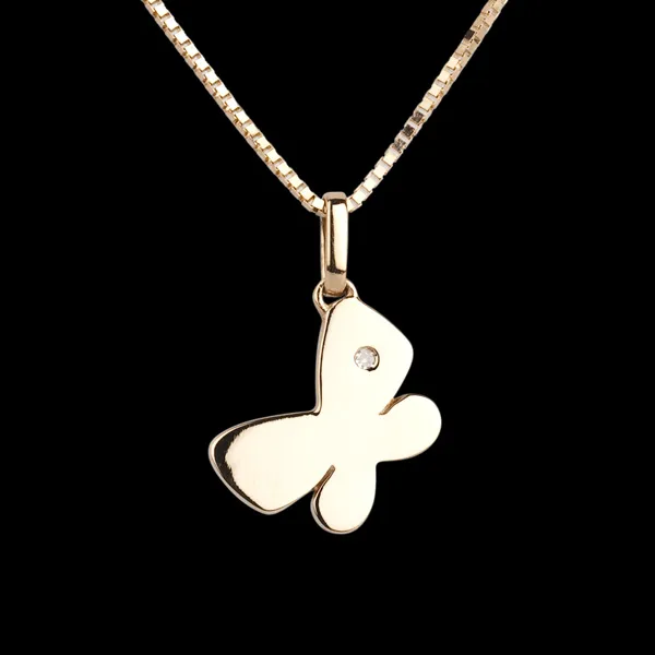 Mon petit papillon - grand modèle - or jaune 18 carats