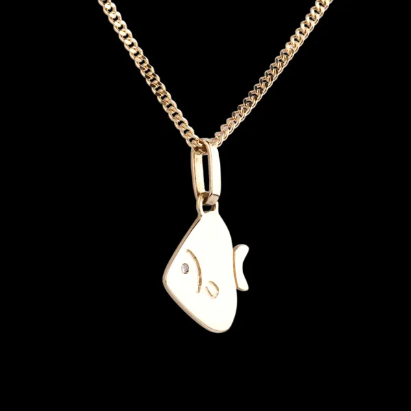 Poisson chéri - grand modèle - or jaune 18 carats