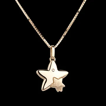 Duo étoiles - grand modèle - or jaune 18 carats