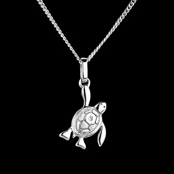 Bébé tortue - petit modèle - or blanc 18 carats