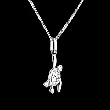 Bébé tortue - petit modèle - or blanc 18 carats