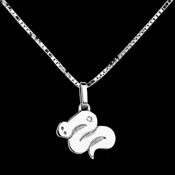 Baby snake - large model - white gold