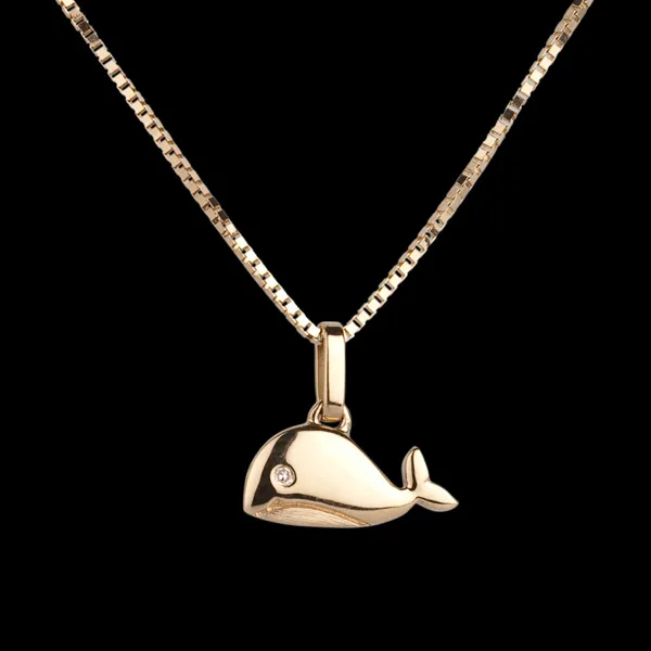 Baby Whale - large model - yellow gold
