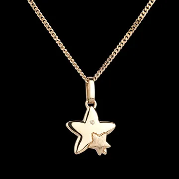 Duetto di stelle - modello piccolo - Oro giallo - 18 carati - Diamante