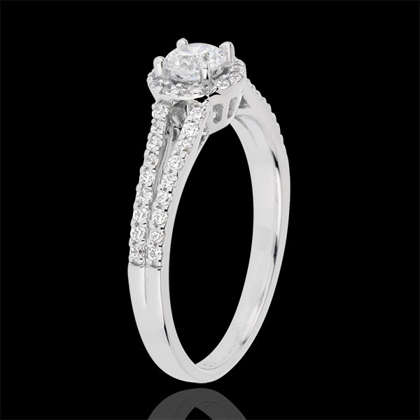Pierścionek zaręczynowy Przeznaczenie - Józefina - diament 0,3 karata - złoto białe 18-karatowe
