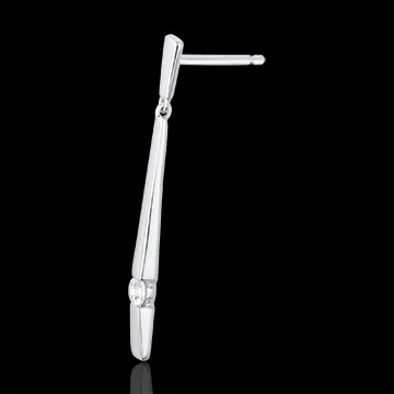 Kolczyki Kleopatra z białego złota 18-karatowego wysadzane diamentami