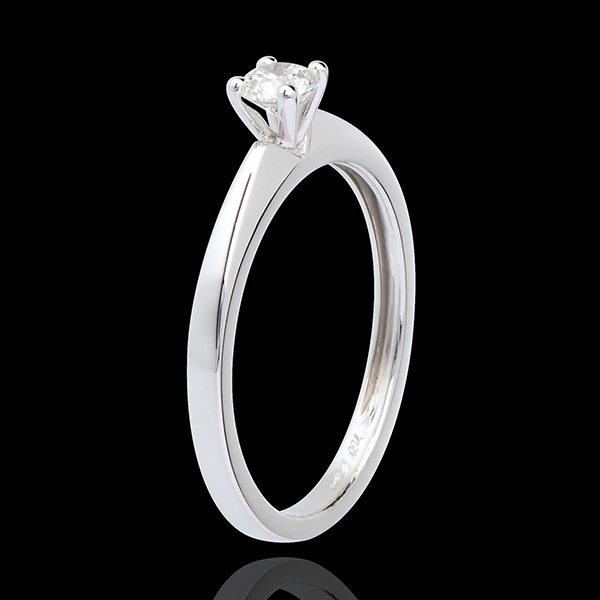 Poesia Solitaire Ring - White gold - 0.26 carat