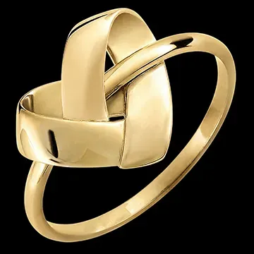 Bague Cœur Pliage Or Jaune 9 carats