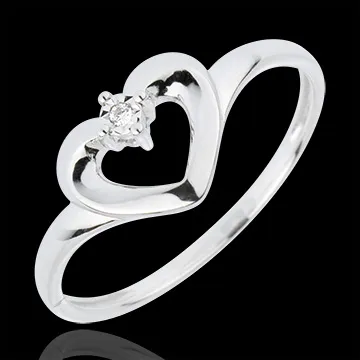 Bague Joli Cœur - or blanc 18 carats