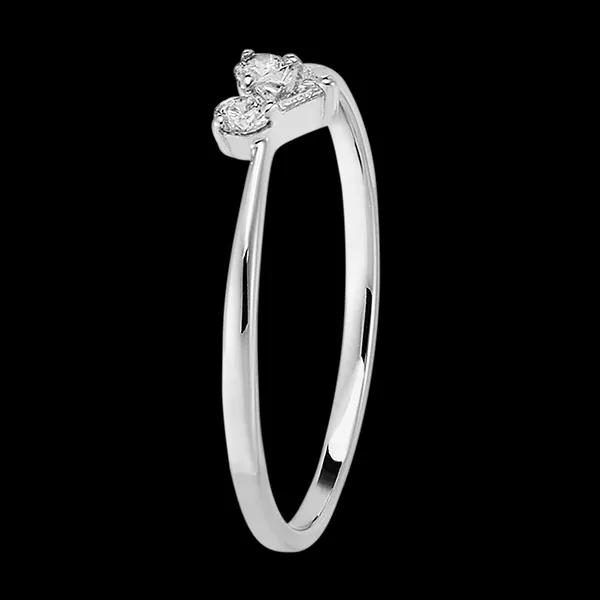 Bague Précieux Secret - Mini Lovely - or blanc 18 carats et diamants 